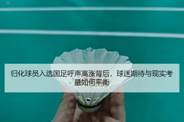 归化球员入选国足呼声高涨背后，球迷期待与现实考量如何平衡 - sporttery.cn